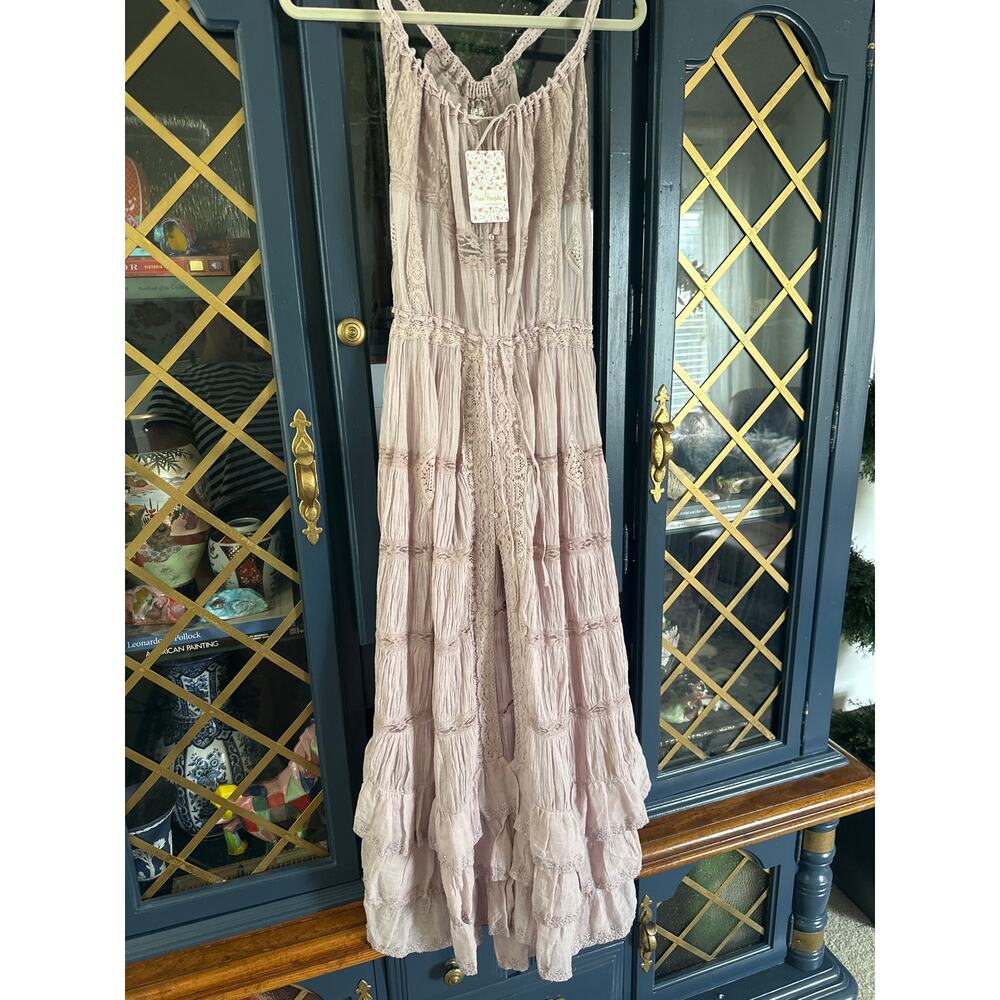Free People Dolly Maxi Dress Silverberry NWT XS Bodysuit - Picture 11 of 12